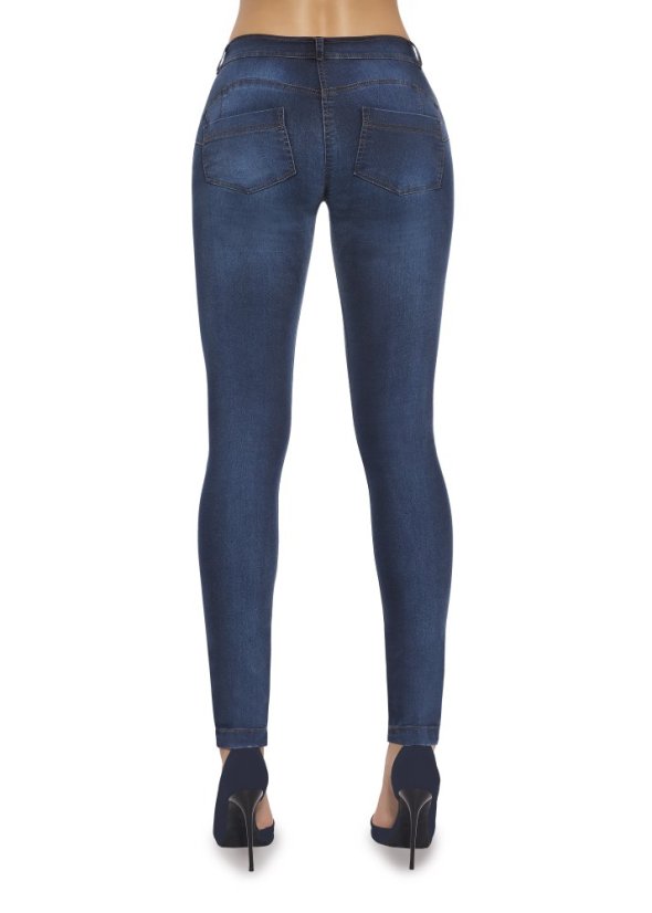 ANNE - Kolor: dark denim, Skład: bawełna / poliester / elastan, Rozmiar: XL, Grubość materiału: 300 DEN